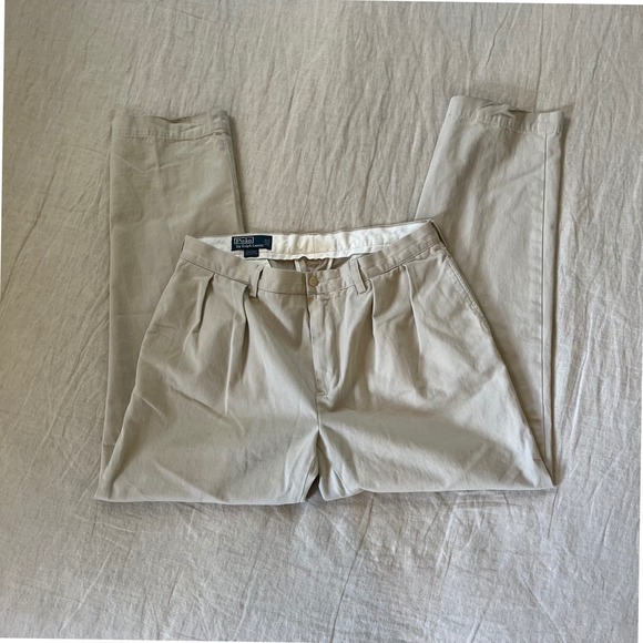 Polo Ralph Lauren Other - Vintage Polo Ralph Lauren Pleated Chino Pants Mens 35